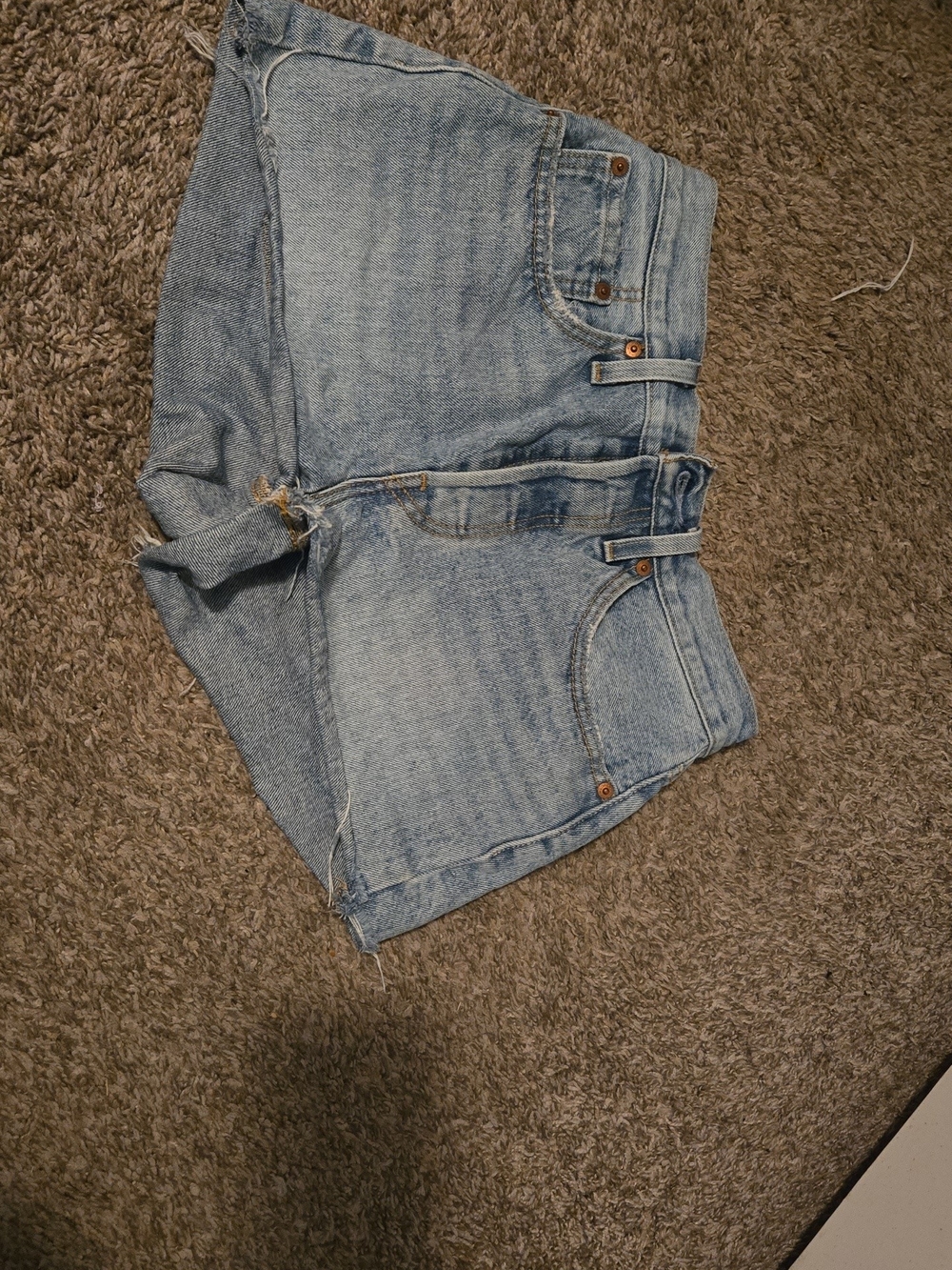 Levi's Light Wash Denim Cutoff Shorts
